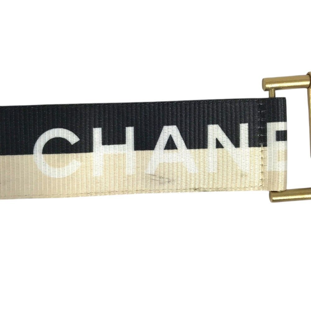 Chanel Belt CC Logo Canvas Leather Black — view 6