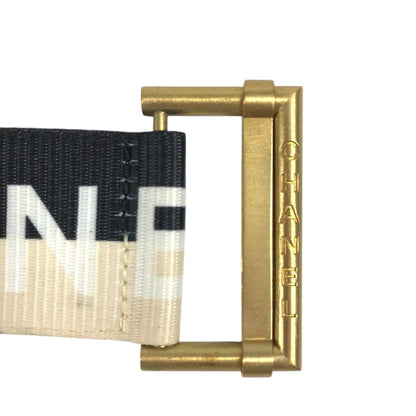 Chanel Belt CC Logo Canvas Leather Black — view 4