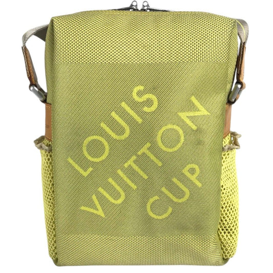Louis Vuitton Shoulder Bag Weatherly Damier Geant Canvas Yellow