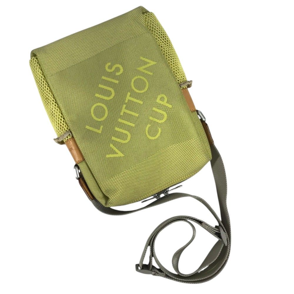 Louis Vuitton Shoulder Bag Weatherly Damier Geant Canvas Yellow — view 6