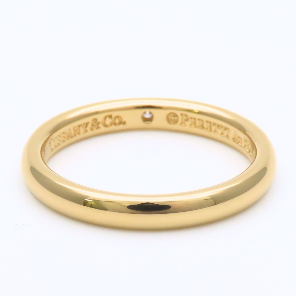 Tiffany & Co Ring Stacking Band 18K Yellow Gold Diamond Elsa Peretti — view 4