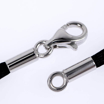 Cartier Necklace Choker Cotton Cord 38 18K White Gold Top Charm — view 5