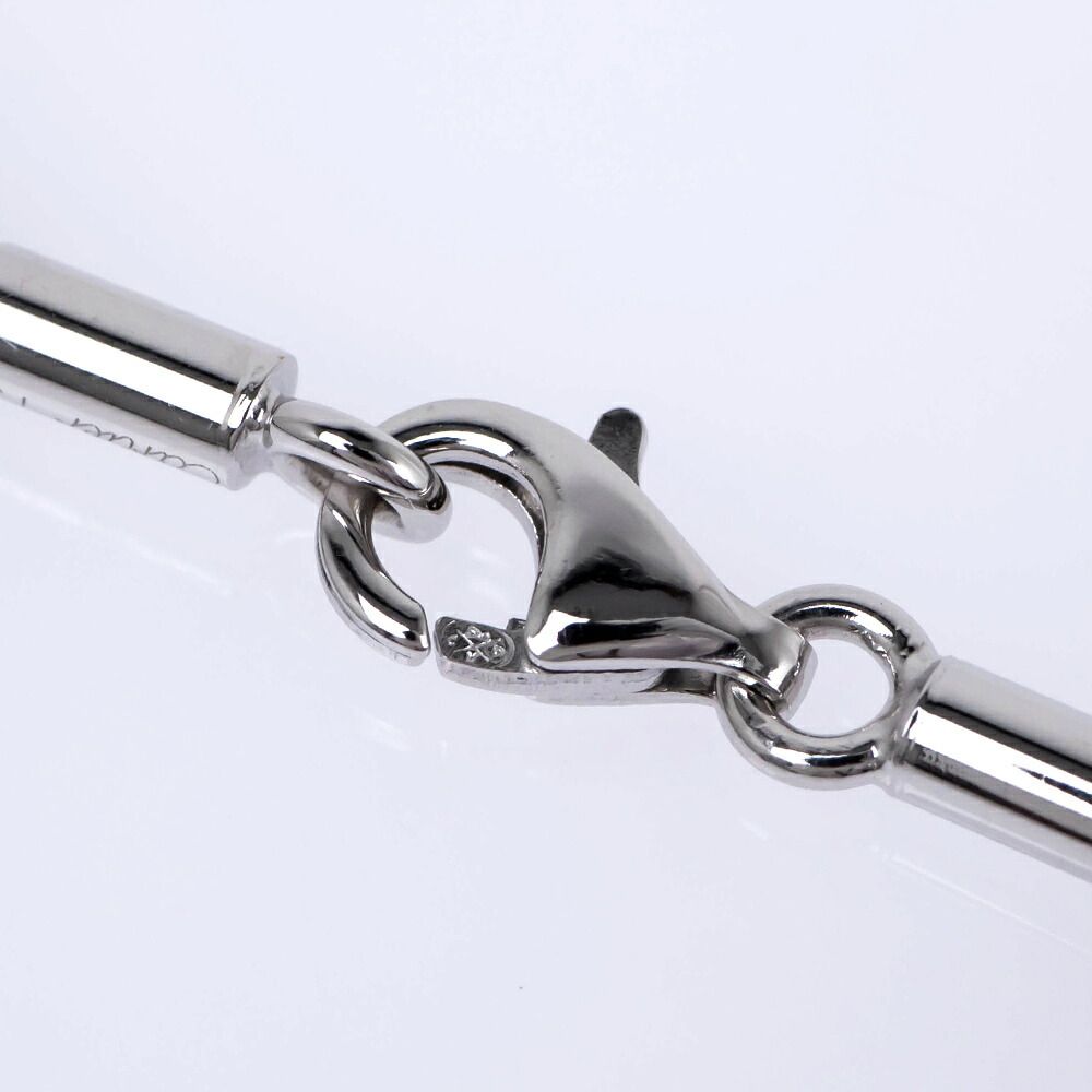 Cartier Necklace Choker Cotton Cord 38 18K White Gold Top Charm — view 4