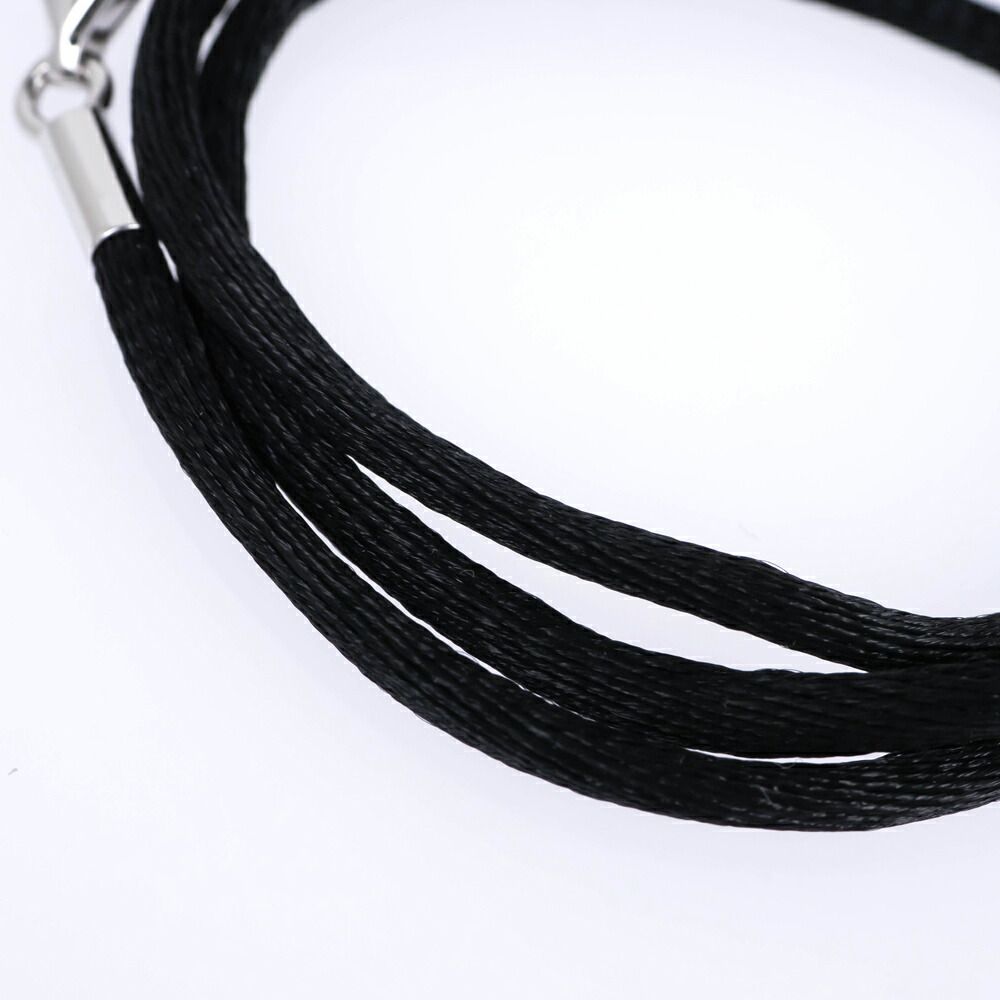 Cartier Necklace Choker Cotton Cord 38 18K White Gold Top Charm — view 6