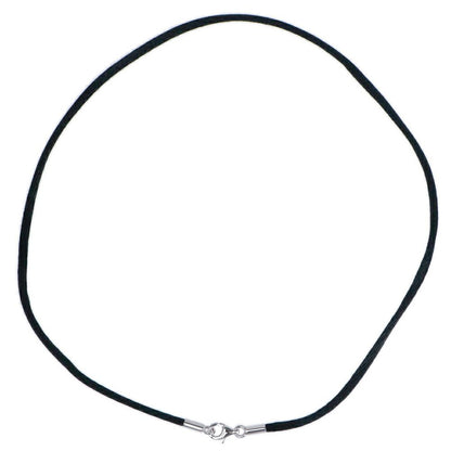 Cartier Necklace Choker Cotton Cord 38 18K White Gold Top Charm