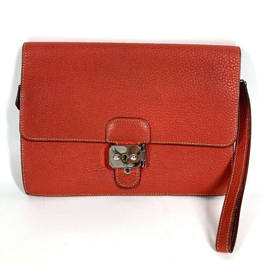 Hermes Clutch Pochette Jet Leather Brown