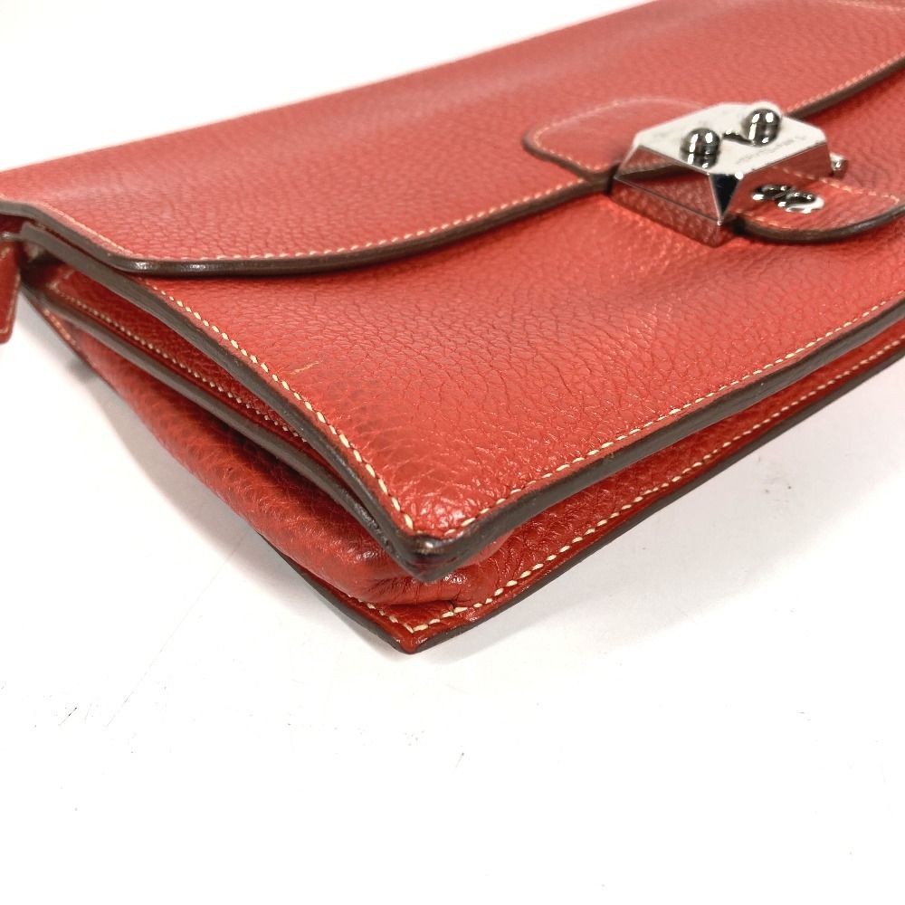 Hermes Clutch Pochette Jet Leather Brown — view 6
