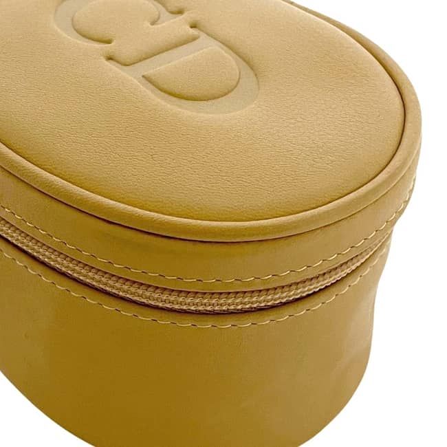 Dior Micro Pouch Beige Mini Case Leather CD Zipper Vintage — view 6