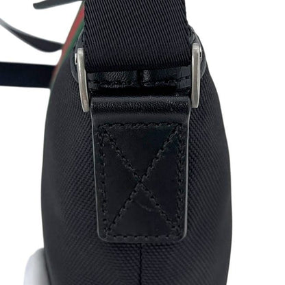 Gucci Shoulder Bag Black Sherry Canvas Leather — view 6