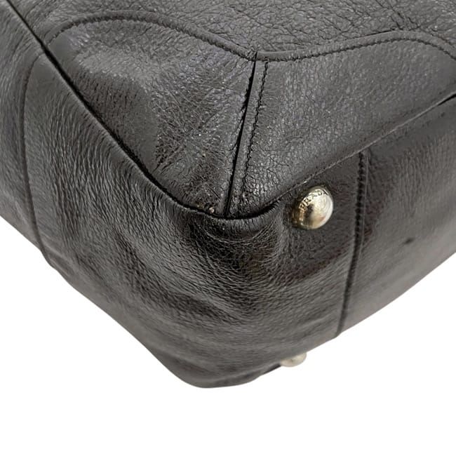 Prada Chain Tote Brown Coating Leather 20 31 Shoulder Bag — view 8