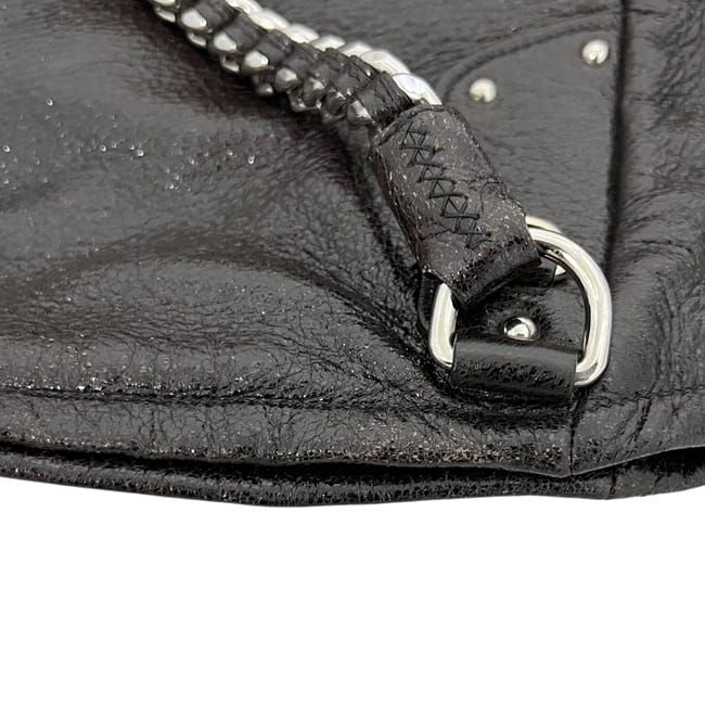 Prada Chain Tote Brown Coating Leather 20 31 Shoulder Bag — view 4
