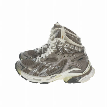 Balenciaga Runner High Top Cut Sneakers Gray White 42 — view 2