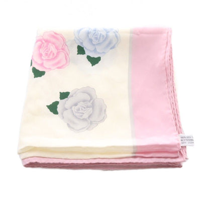 Dior Scarf Rose Pattern Silk Pink Ivory — view 2