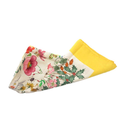 Gucci Scarf Botanical Pattern Silk Yellow — view 3