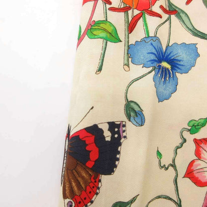 Gucci Scarf Botanical Pattern Silk Yellow — view 8