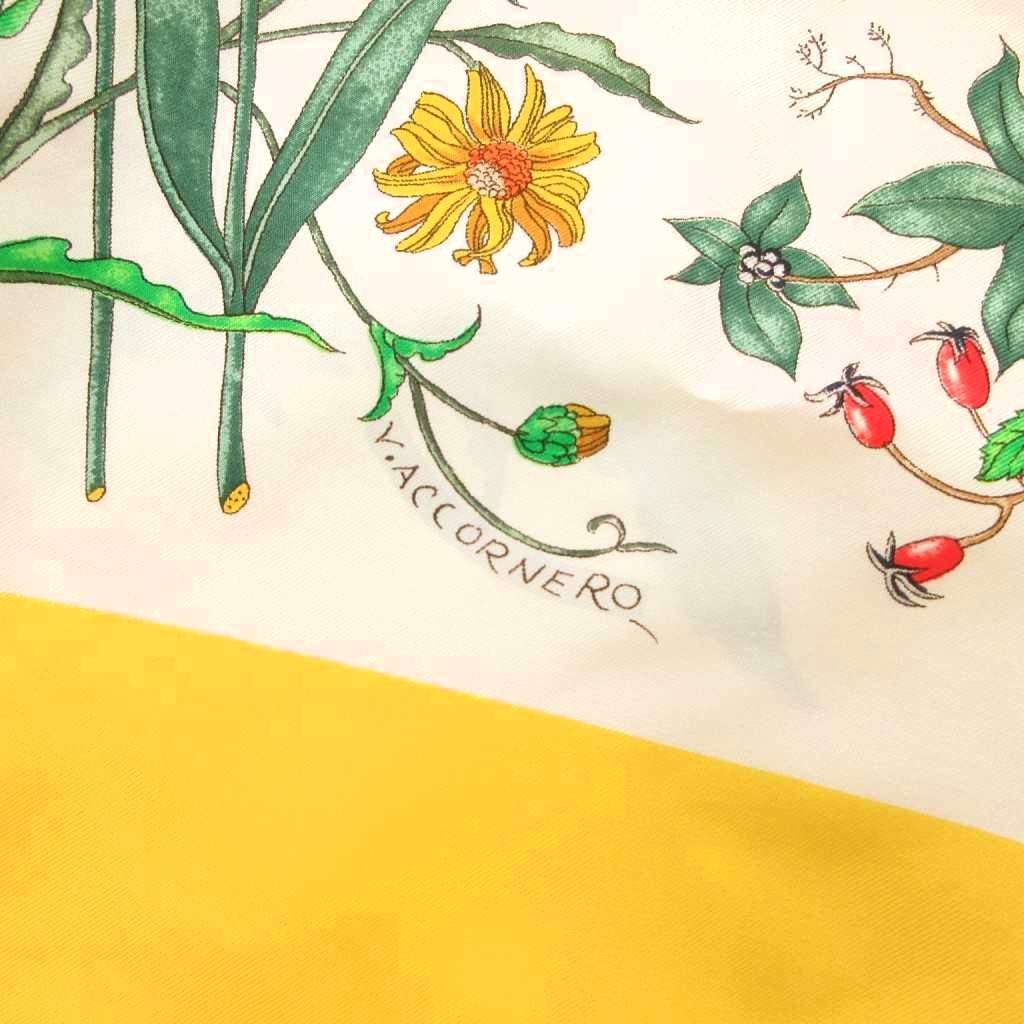 Gucci Scarf Botanical Pattern Silk Yellow — view 6