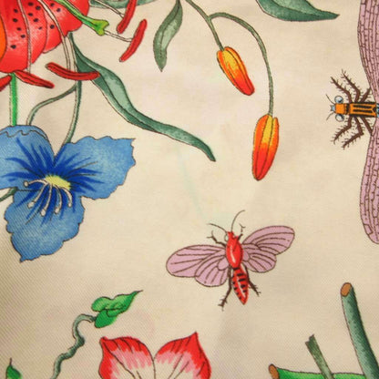 Gucci Scarf Botanical Pattern Silk Yellow — view 7