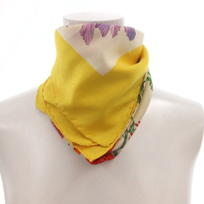 Gucci Scarf Botanical Pattern Silk Yellow — view 4