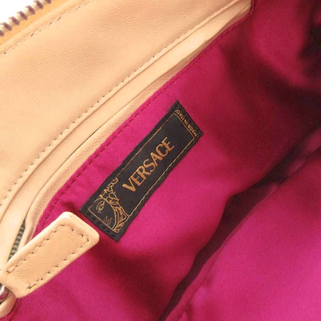 Versace Handbag Handle Museum Suede White — view 7