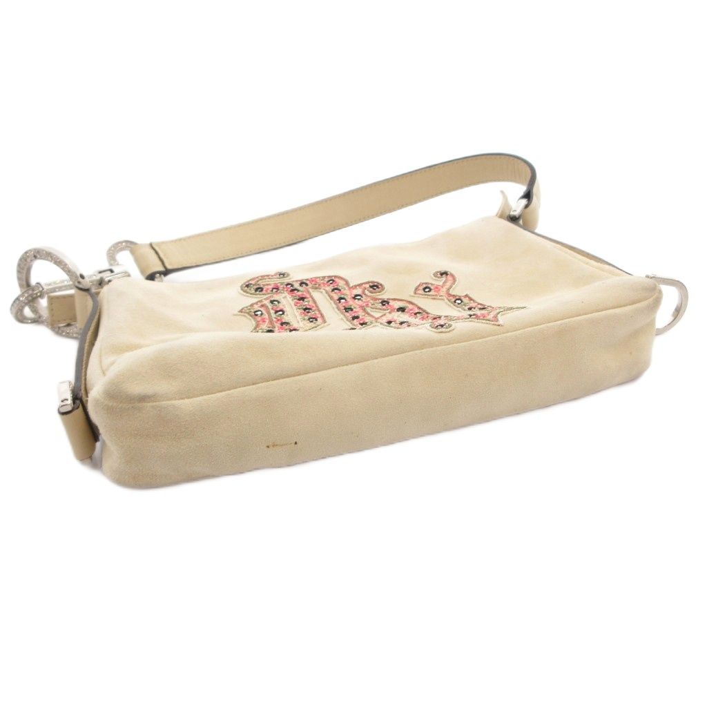 Versace Handbag Handle Museum Suede White — view 4