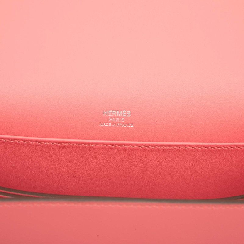 Hermes Roulis Shoulder Bag Rose Azalea Pink Swift — view 5