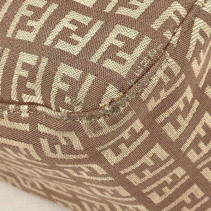 Fendi Zucchino Pattern Shoulder Bag Mamma Baguette Canvas Pink — view 3