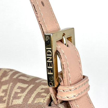 Fendi Zucchino Pattern Shoulder Bag Mamma Baguette Canvas Pink — view 6