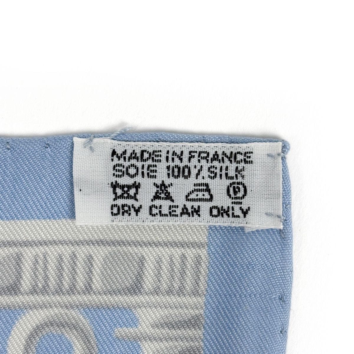 Hermes Carre 90 Tutankhamun Egypt Scarf Silk Light Blue Gray — view 2