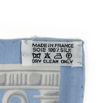 Hermes Carre 90 Tutankhamun Egypt Scarf Silk Light Blue Gray — view 2