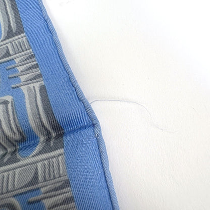Hermes Carre 90 Tutankhamun Egypt Scarf Silk Light Blue Gray — view 4