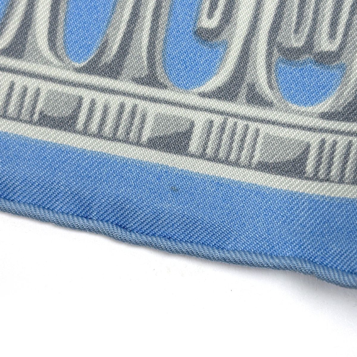 Hermes Carre 90 Tutankhamun Egypt Scarf Silk Light Blue Gray — view 3