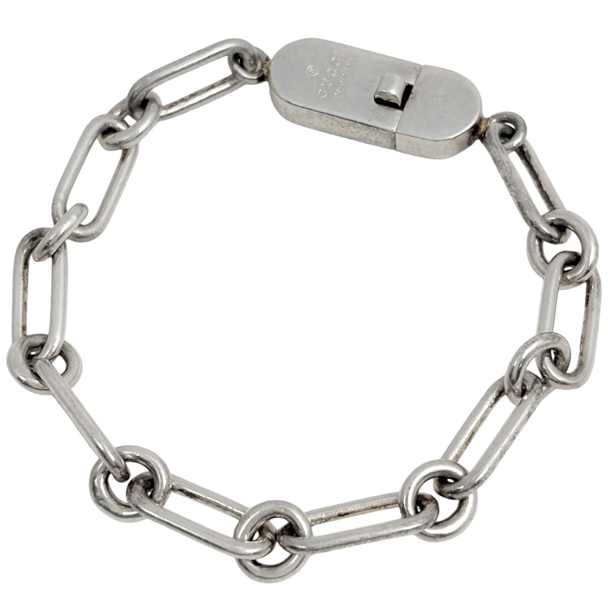Gucci Logo Chain Bracelet 925 Sterling Silver