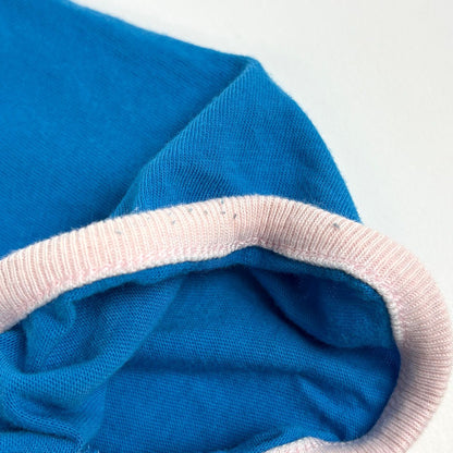 Chanel Logo Short Sleeve T-Shirt Top Cotton White Blue — view 4