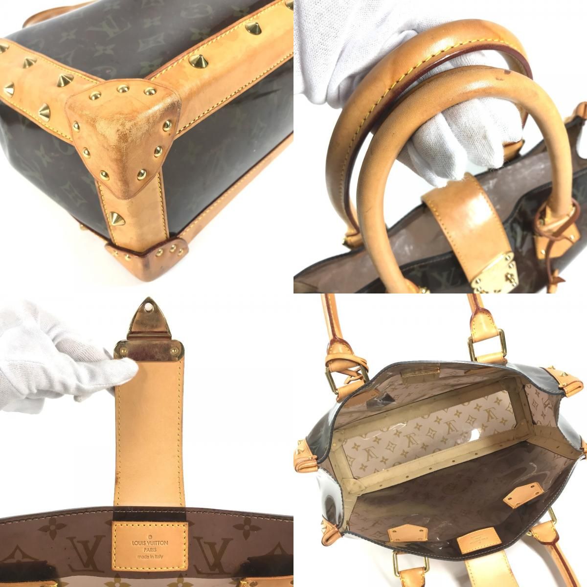 Louis Vuitton Shoulder Bag Neo Cabas Amble MM Monogram Vinyl Leather Brown — view 7