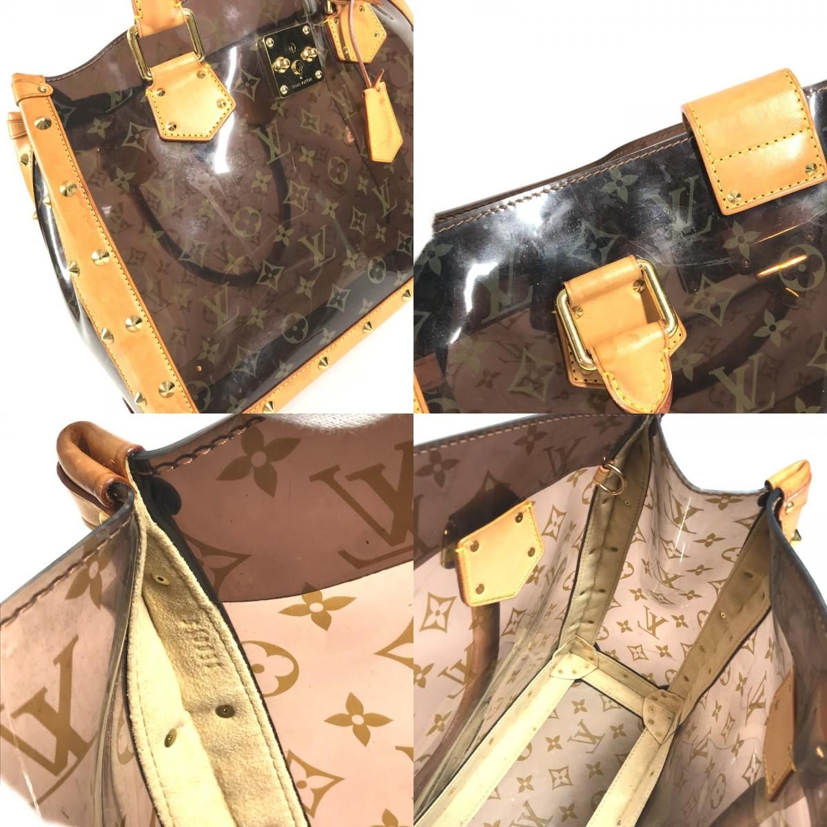 Louis Vuitton Shoulder Bag Neo Cabas Amble MM Monogram Vinyl Leather Brown — view 8