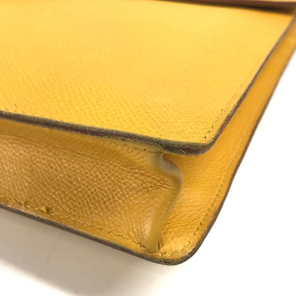 Hermes Business Bag Kelly Cross Courchevel Jaune Yellow — view 6