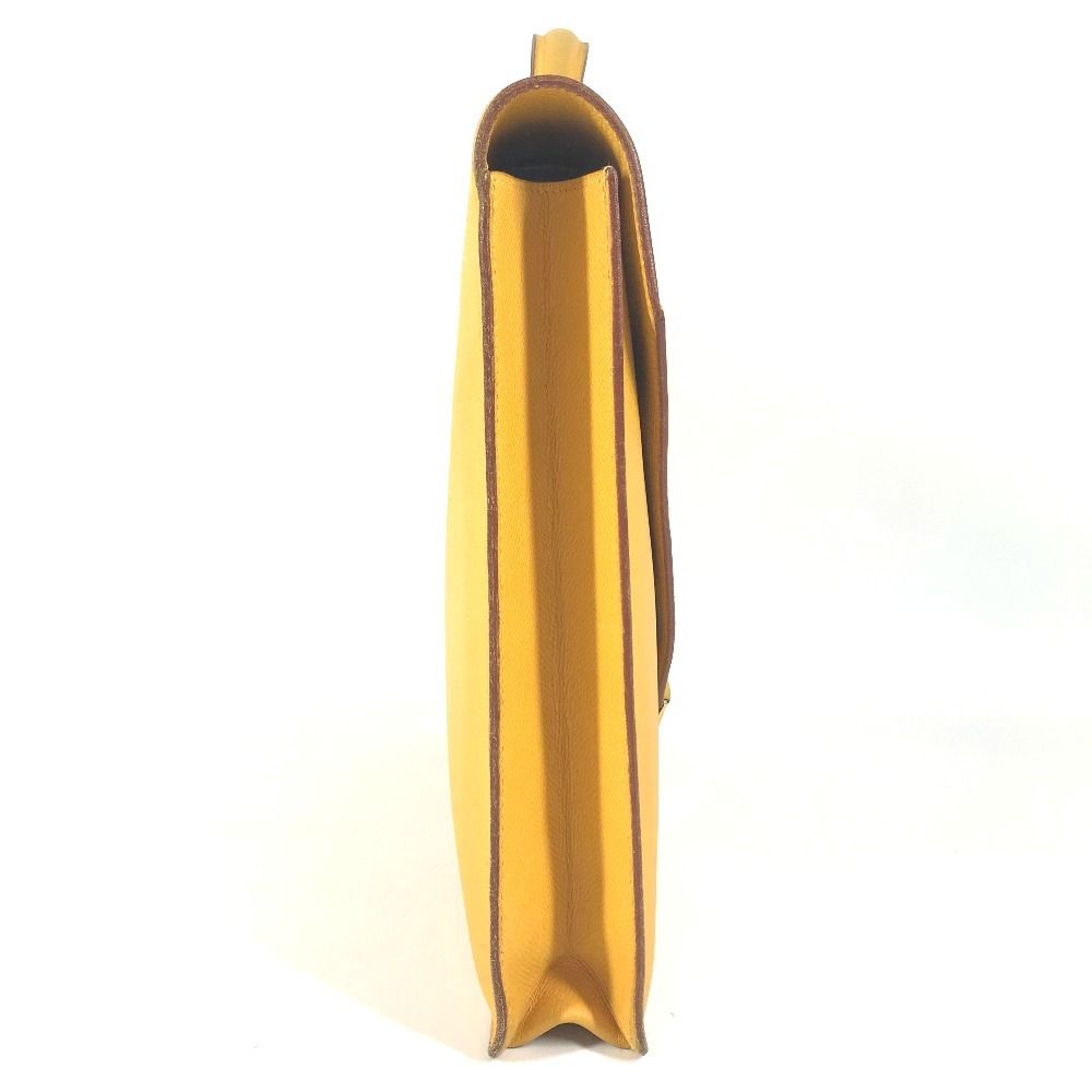 Hermes Business Bag Kelly Cross Courchevel Jaune Yellow — view 4