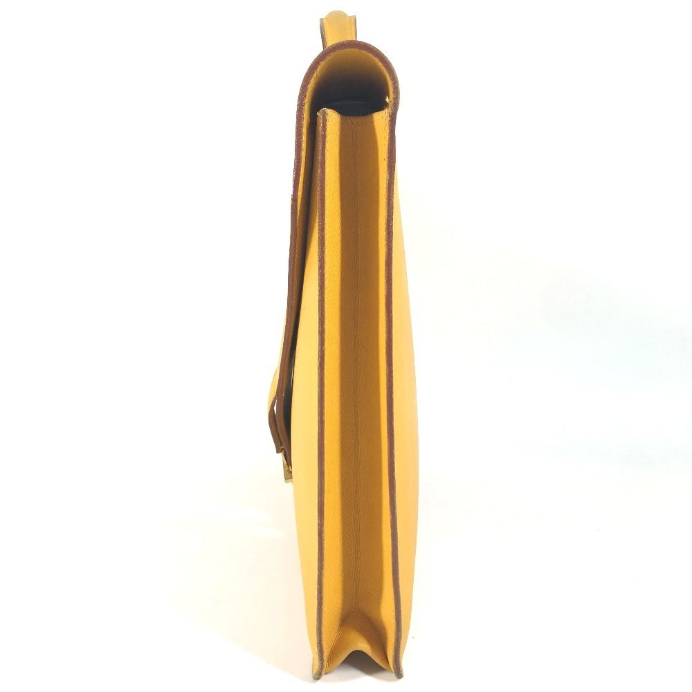 Hermes Business Bag Kelly Cross Courchevel Jaune Yellow — view 3