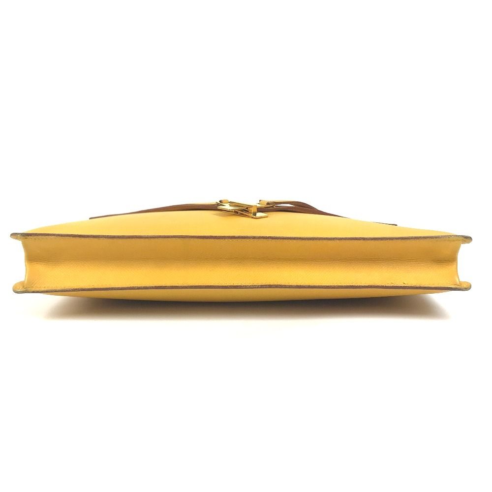 Hermes Business Bag Kelly Cross Courchevel Jaune Yellow — view 5