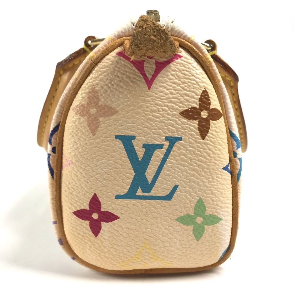 Louis Vuitton Handbag Mini Speedy Monogram Multicolor Canvas Blanc White — view 4