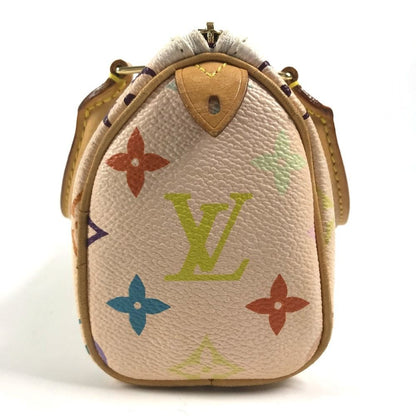 Louis Vuitton Handbag Mini Speedy Monogram Multicolor Canvas Blanc White — view 3