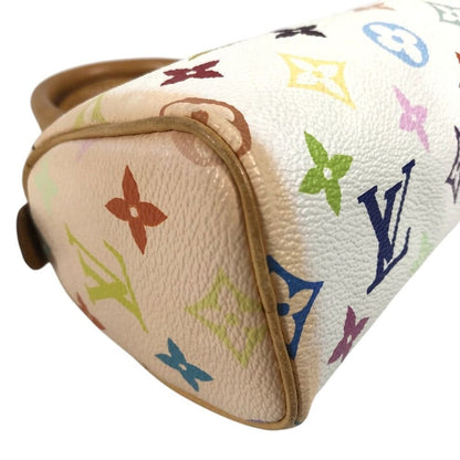 Louis Vuitton Handbag Mini Speedy Monogram Multicolor Canvas Blanc White — view 7