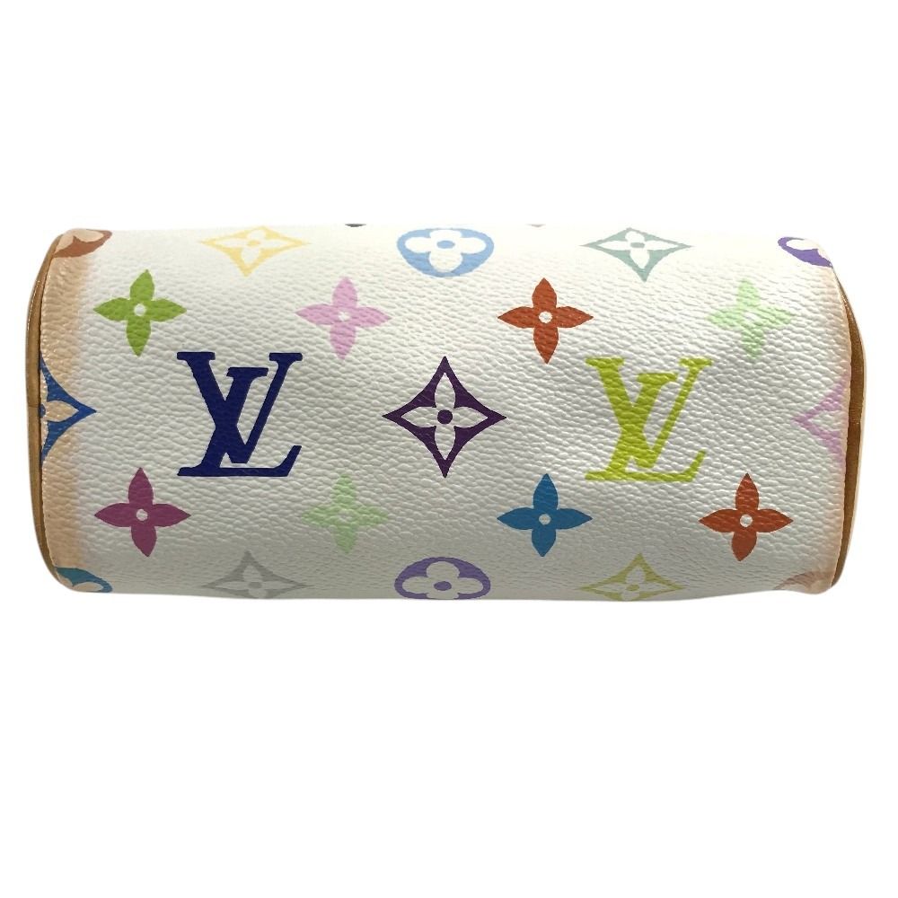 Louis Vuitton Handbag Mini Speedy Monogram Multicolor Canvas Blanc White — view 5