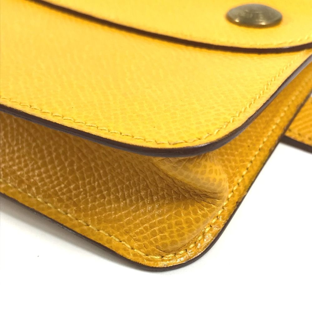 Hermes Belt Bag Pochette Green Courchevel Yellow — view 6