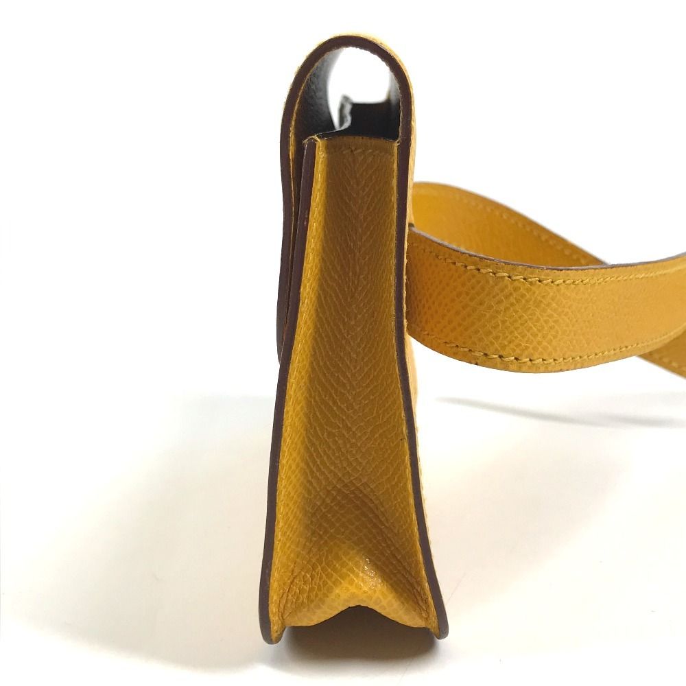 Hermes Belt Bag Pochette Green Courchevel Yellow — view 3