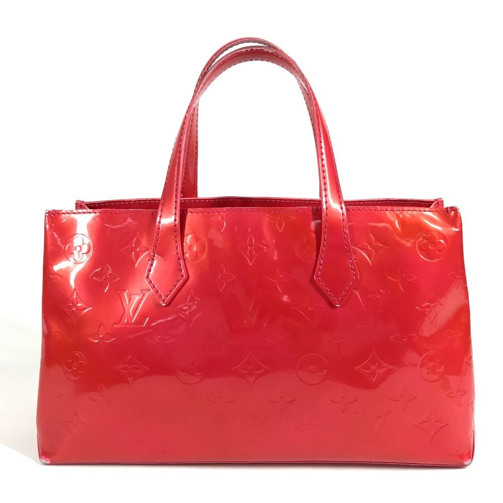 Louis Vuitton Handbag Wilshire Blue Bird Monogram Vernis Canvas Rose Pop Pink — view 2