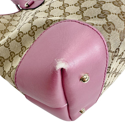 Gucci Supreme Open Tote Bag GG Brown Pink — view 8