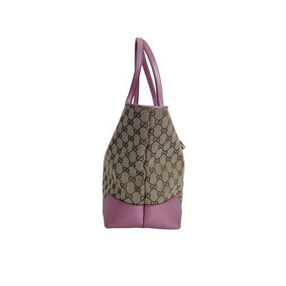 Gucci Supreme Open Tote Bag GG Brown Pink — view 4