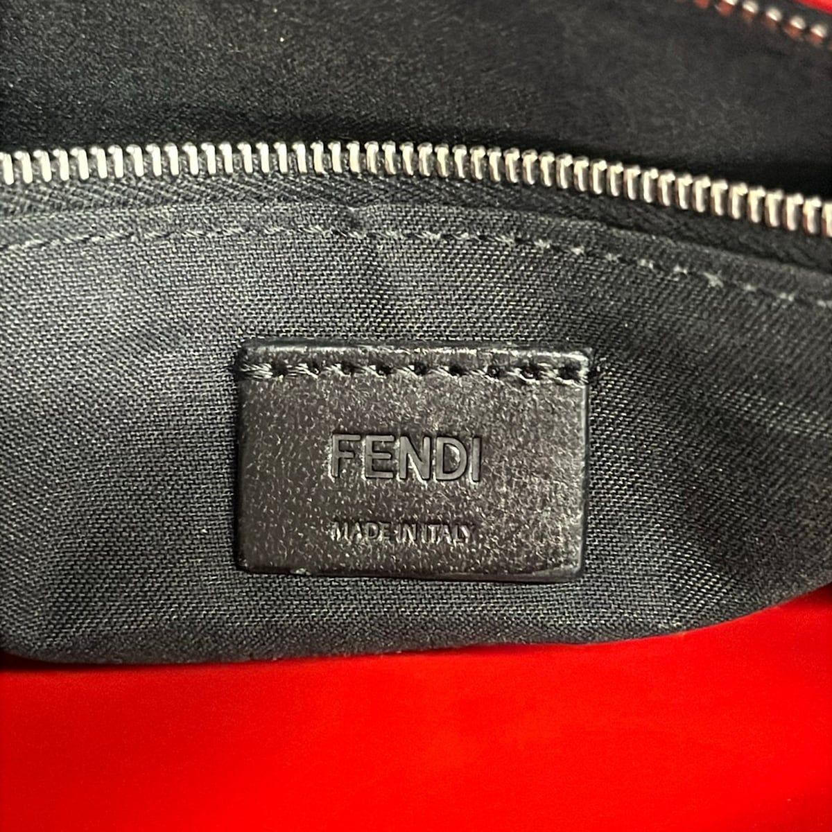 Fendi Clutch Bugs Red Black Leather — view 8
