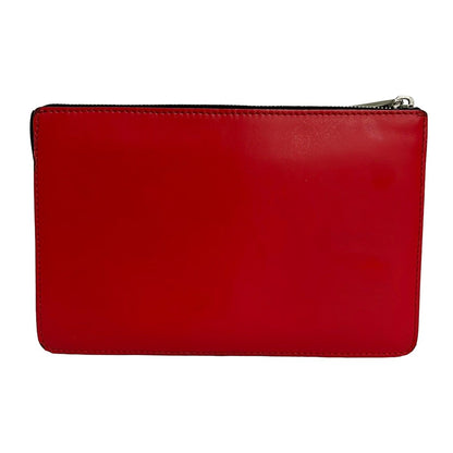 Fendi Clutch Bugs Red Black Leather — view 3